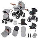 Ickle Bubba Stomp Luxe All In One I Size Travel System With ISOFIX Base | Prams, Pushchairs & Travel Systems | Baby Travel Essentials - Clair de Lune UK