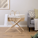Cream Special Buy - Scandi Moses Basket With Stand and Blanket in greige living room | Moses Baby Baskets, Bassinets & co-sleepers | Nursery Furniture - Clair de Lune UK