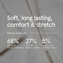 Grow Grows Organic Ribbed Baby Sleepsuit Soft, long lasting comfort and stretch | Baby Sleep Wear | Children's pyjamas - Clair de Lune UK