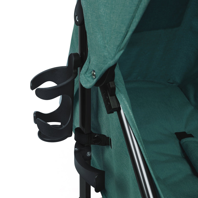 The cup holder of the Teal Ickle Bubba Discovery Max Stroller | Pushchairs and Travel Systems | Baby & Kid Travel - Clair de Lune UK