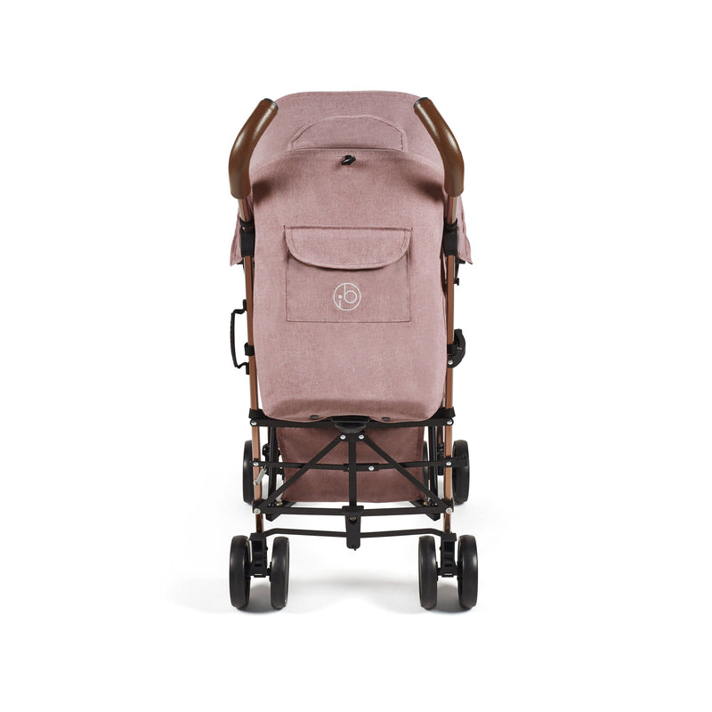 The back of the Dusty Pink Ickle Bubba Discovery Max Stroller | Pushchairs and Travel Systems | Baby & Kid Travel - Clair de Lune UK