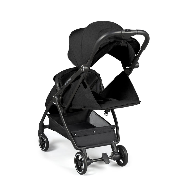 The open back of the Ickle Bubba Aries Max Auto-fold Stroller in Black | Pushchairs and Travel Systems | Baby & Kid Travel - Clair de Lune UK