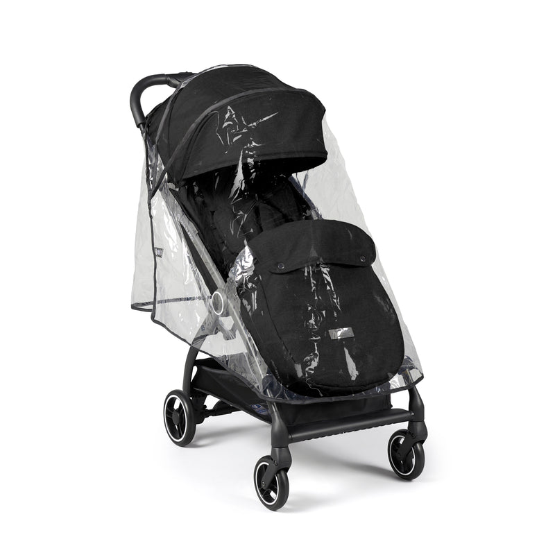 Ickle Bubba Aries Max Auto-fold Stroller in Black with a matching footmuff and raincover | Pushchairs and Travel Systems | Baby & Kid Travel - Clair de Lune UK