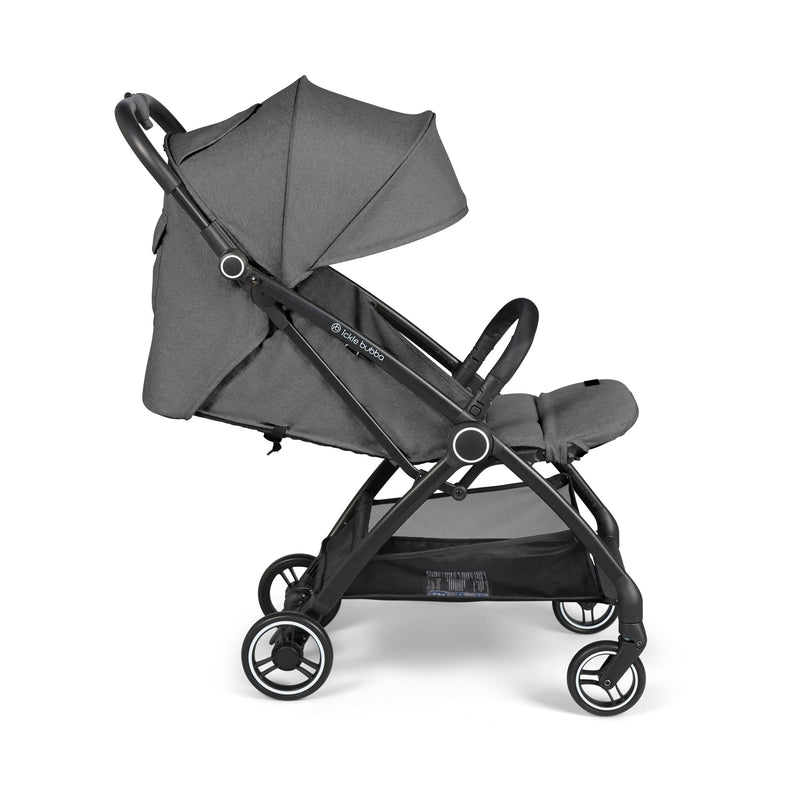 The side of the Ickle Bubba Aries Max Auto-fold Stroller in Graphite Grey | Pushchairs and Travel Systems | Baby & Kid Travel - Clair de Lune UK