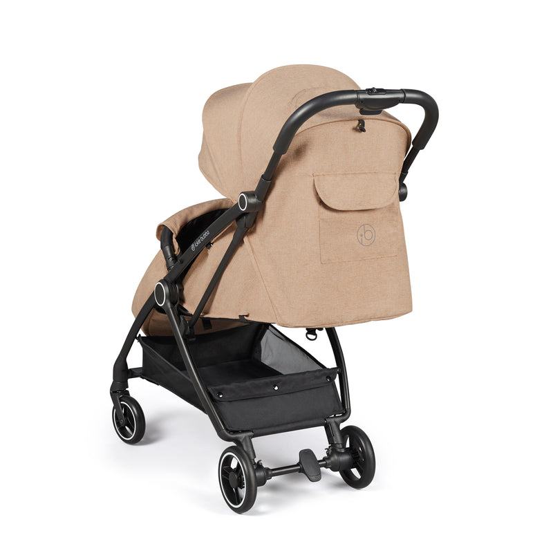 The back of the Ickle Bubba Aries Max Auto-fold Stroller in Biscuit | Pushchairs and Travel Systems | Baby & Kid Travel - Clair de Lune UK