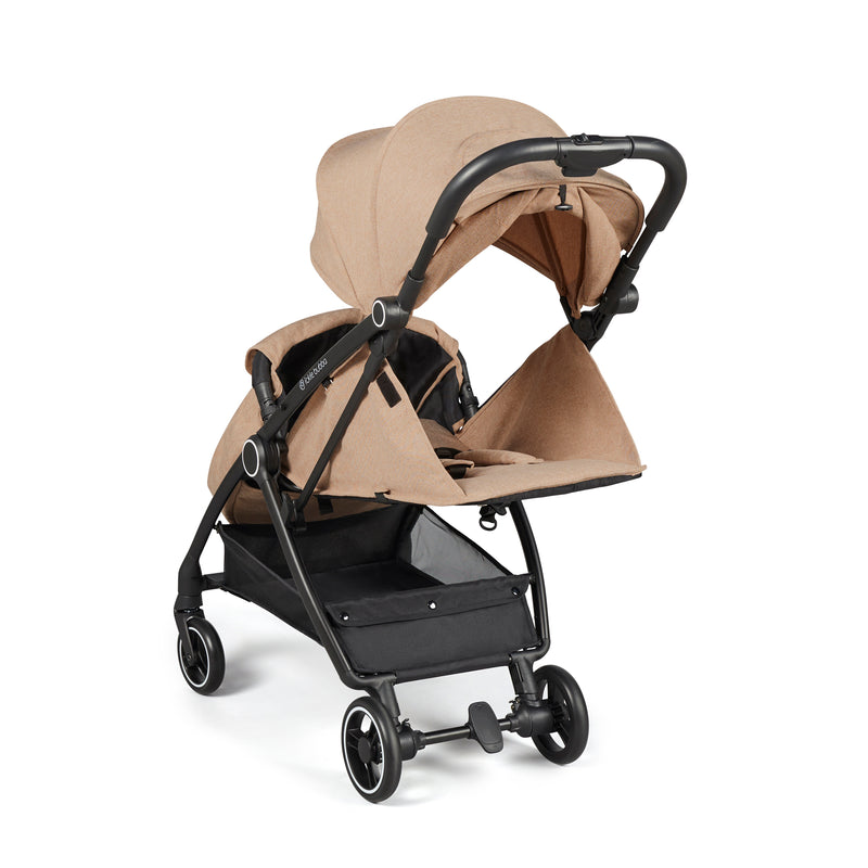 The open back of the Ickle Bubba Aries Max Auto-fold Stroller in Biscuit | Pushchairs and Travel Systems | Baby & Kid Travel - Clair de Lune UK