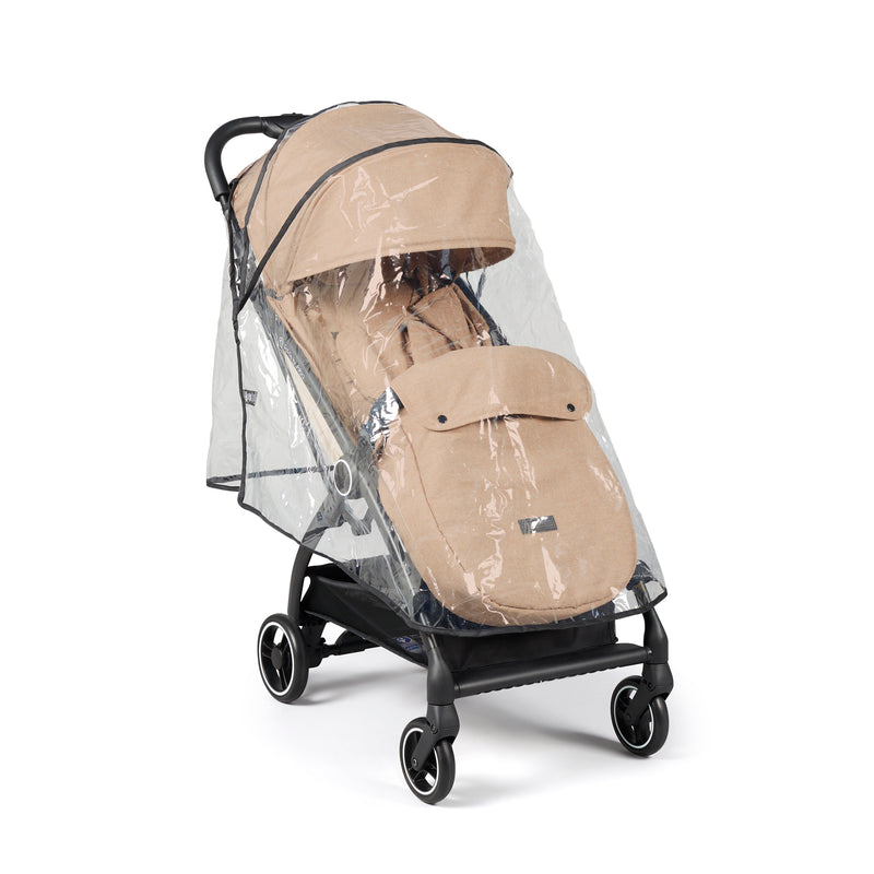 Ickle Bubba Aries Max Auto-fold Stroller in Biscuit with a matching footmuff and raincover | Pushchairs and Travel Systems | Baby & Kid Travel - Clair de Lune UK