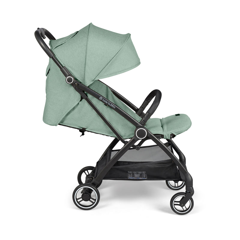 The side of the Ickle Bubba Aries Max Auto-fold Stroller in Sage Green | Pushchairs and Travel Systems | Baby & Kid Travel - Clair de Lune UK