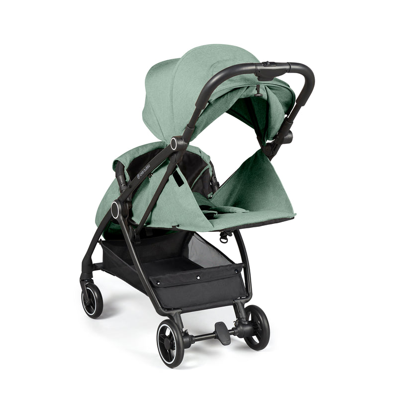 The open back of the Ickle Bubba Aries Max Auto-fold Stroller in Sage Green | Pushchairs and Travel Systems | Baby & Kid Travel - Clair de Lune UK