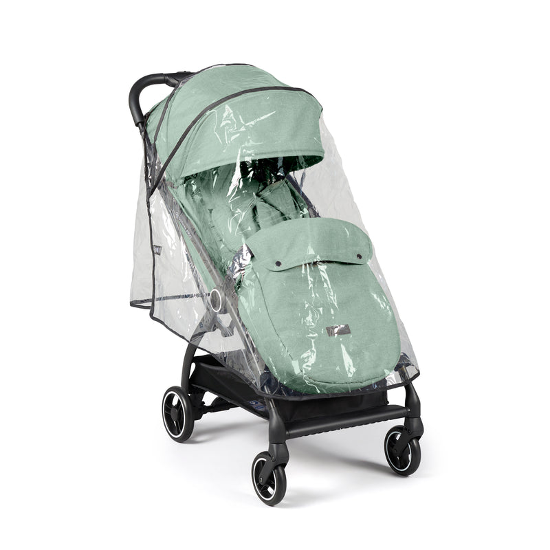 Ickle Bubba Aries Max Auto-fold Stroller in Sage Green with a matching footmuff and raincover | Pushchairs and Travel Systems | Baby & Kid Travel - Clair de Lune UK