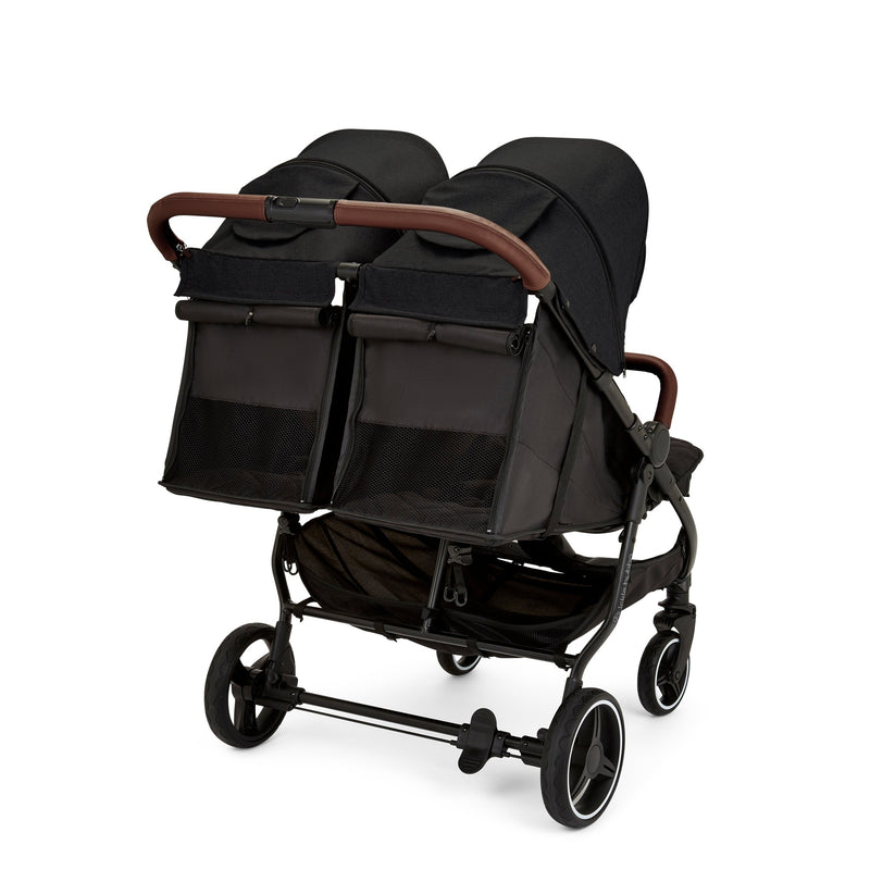 The back of the Black Ickle Bubba Venus Prime Double Stroller | Buggies, Strollers & Pushchairs | Travel With Your Baby - Clair de Lune UK