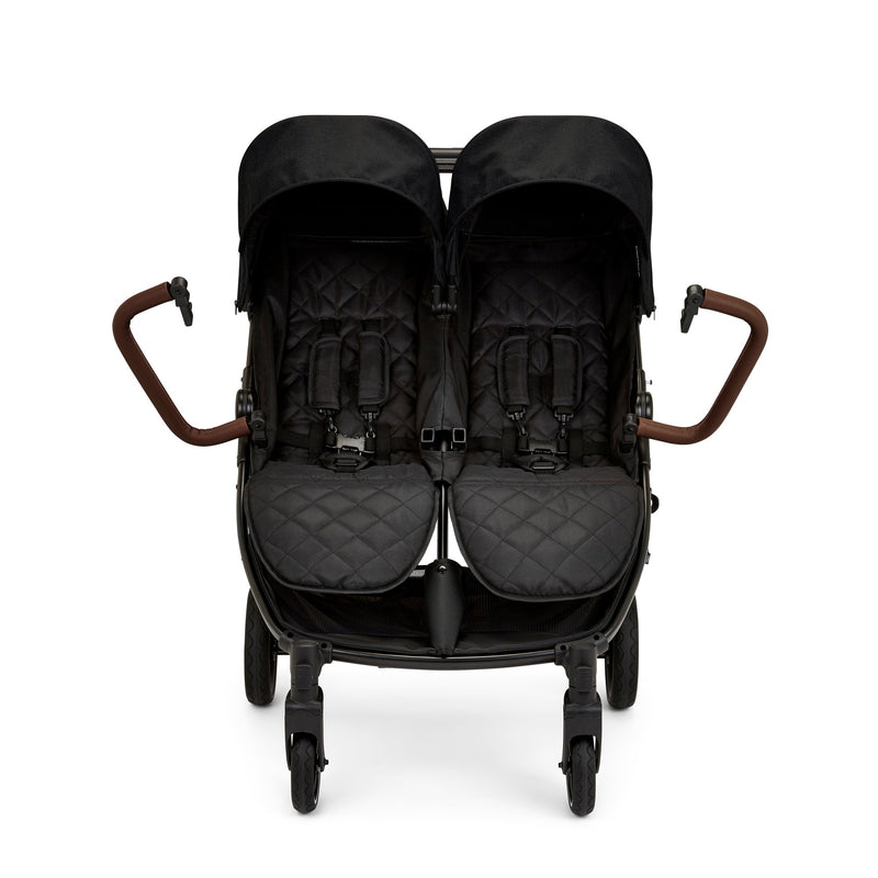 The adjustable safety handles of the Black Ickle Bubba Venus Prime Double Stroller | Buggies, Strollers & Pushchairs | Travel With Your Baby - Clair de Lune UK