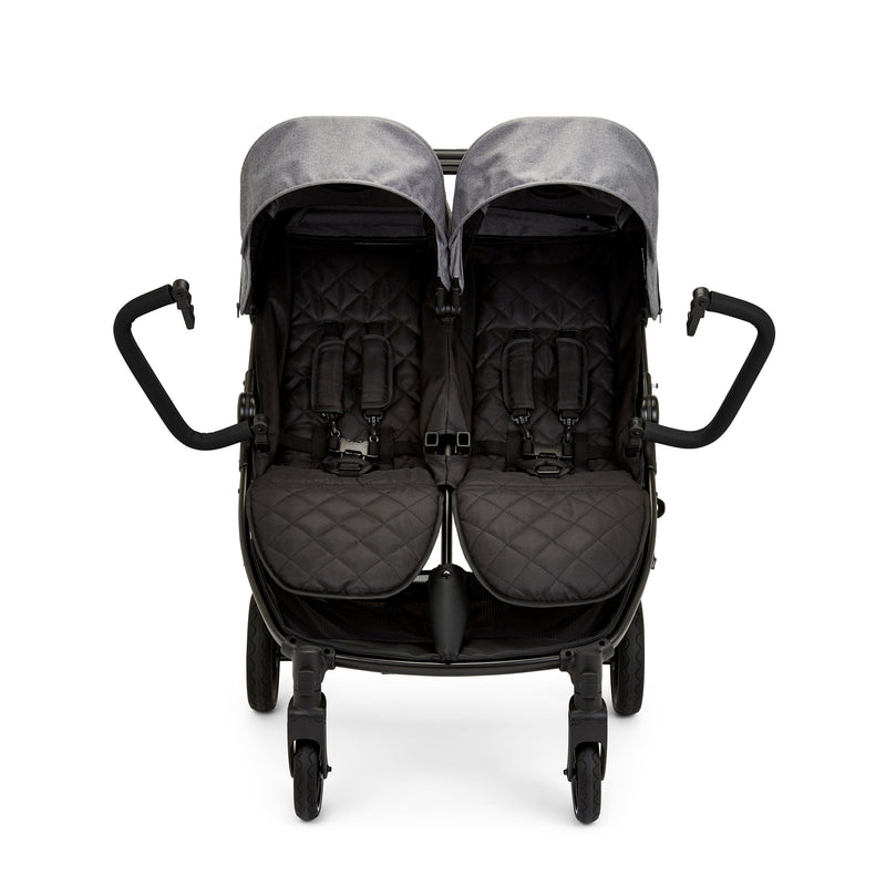 The adjustable safety handles of the Grey Ickle Bubba Venus Prime Double Stroller | Buggies, Strollers & Pushchairs | Travel With Your Baby - Clair de Lune UK