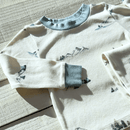 Close up of the Grow Grows Organic Little Summit Pyjamas | Organic Kids PJs and Nightwear - Clair de Lune UK