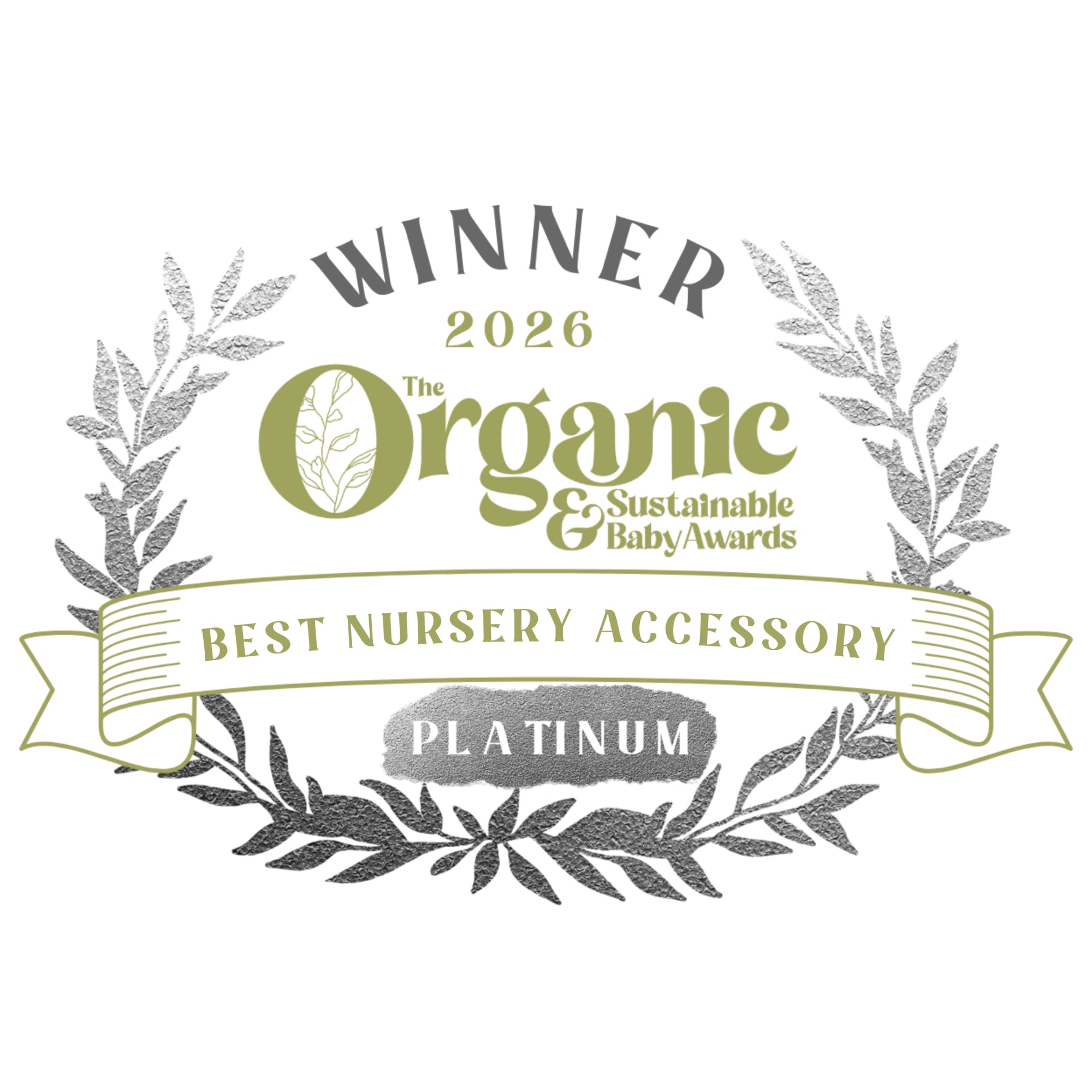 Platinum Winner 2026 of the Organc & Sustainable Baby Awards in the Best Nursery Accessory Category | Award-winning Baby Sleep Essentials - Clair de Lune UK
