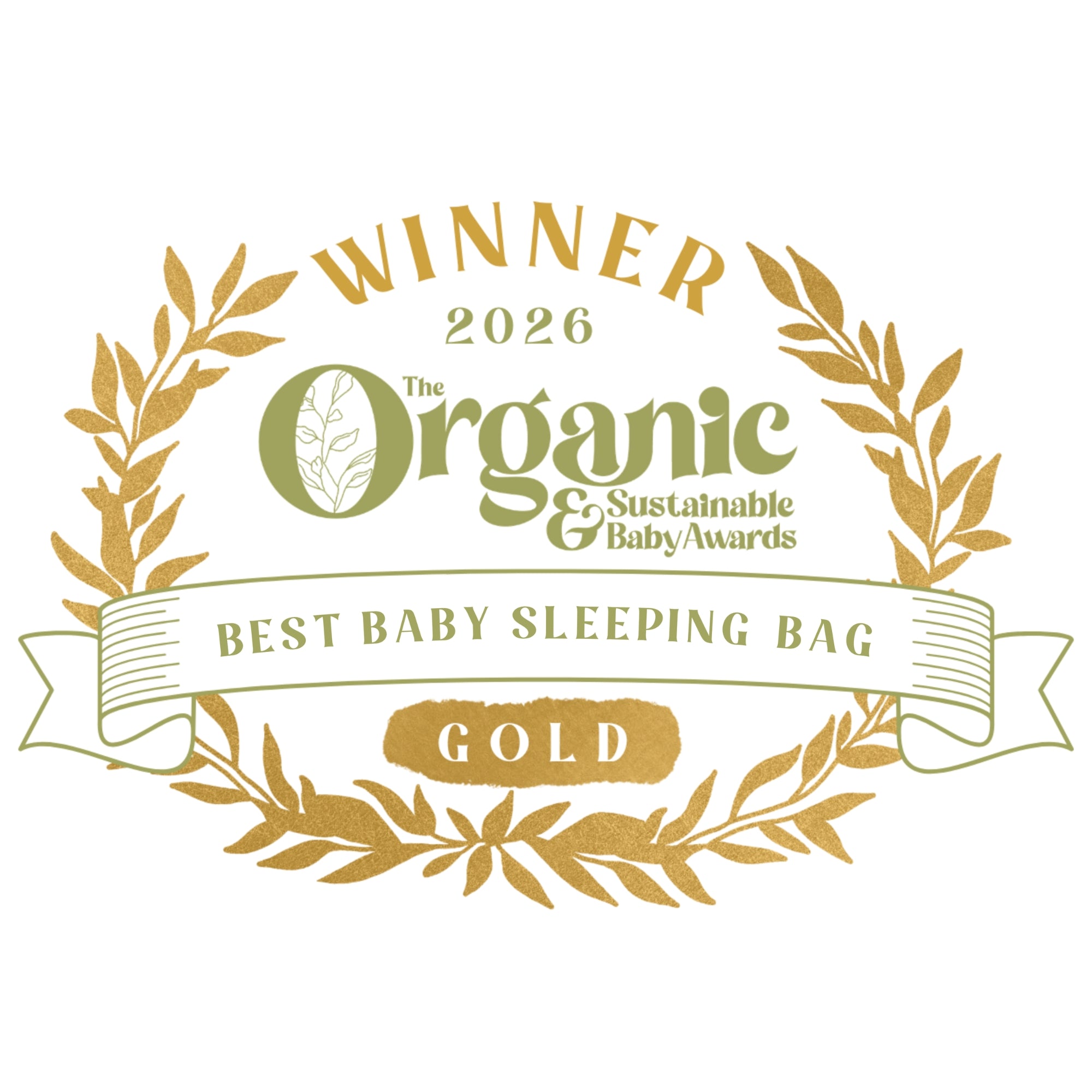 Gold Winner 2026 of the Organic & Sustainable Baby Awards in the Best Baby Sleeping Bag Category | Award-winning Baby Sleep Essentials - Clair de Lune UK
