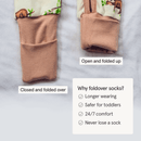 Foldover socks on the Grow Grows Organic Pinstripe Sleepsuit | Baby Grows and Onesies | Organic Baby Clothes - Clair de Lune UK