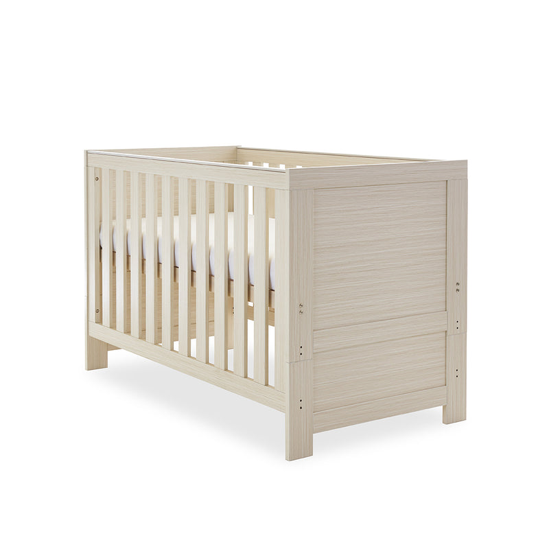  The cot bed of the Obaby Nika Oatmeal Cot Bed and Room Sets transformed to a crib | Nursery Furniture Sets | Room Sets | Nursery Furniture - Clair de Lune UK