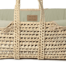 Sage Organic Moses Basket Bedding Set with Palm Basket |  Moses Baby Baskets & Bassinets | Nursery Furniture - Clair de Lune UK