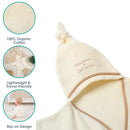Cream Organic Star Breathable Mesh Baby Wrap with key fearures of organic cotton, travel-friendly and slip-on design | Cosy Baby Blankets and Swaddles | Newborn Summer Essentials | Baby Gifts - Clair de Lune UK