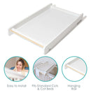 White Essentials Cot Top Changer key benefits | Baby Changing Units, Tables & Cot Top Changers | Baby Bath Time - Clair de Lune UK