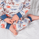 Close up on the cuffs on the sleeves and trouser legs of the Grow Grows Organic Sea Life Pyjamas | Organic Kids PJs and Nightwear - Clair de Lune UK
