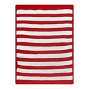 East Coast Silvercloud Candy Cane Wide Stripe Red and White baby blanket laid flat | Cosy Baby Blankets | Swaddles and Receiving Blankets - Clair de Lune UK