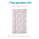 Watercolour Hearts East Coast Changing Mat | Bathing & Changing Essentials | Baby Change Mats - Clair de Lune UK