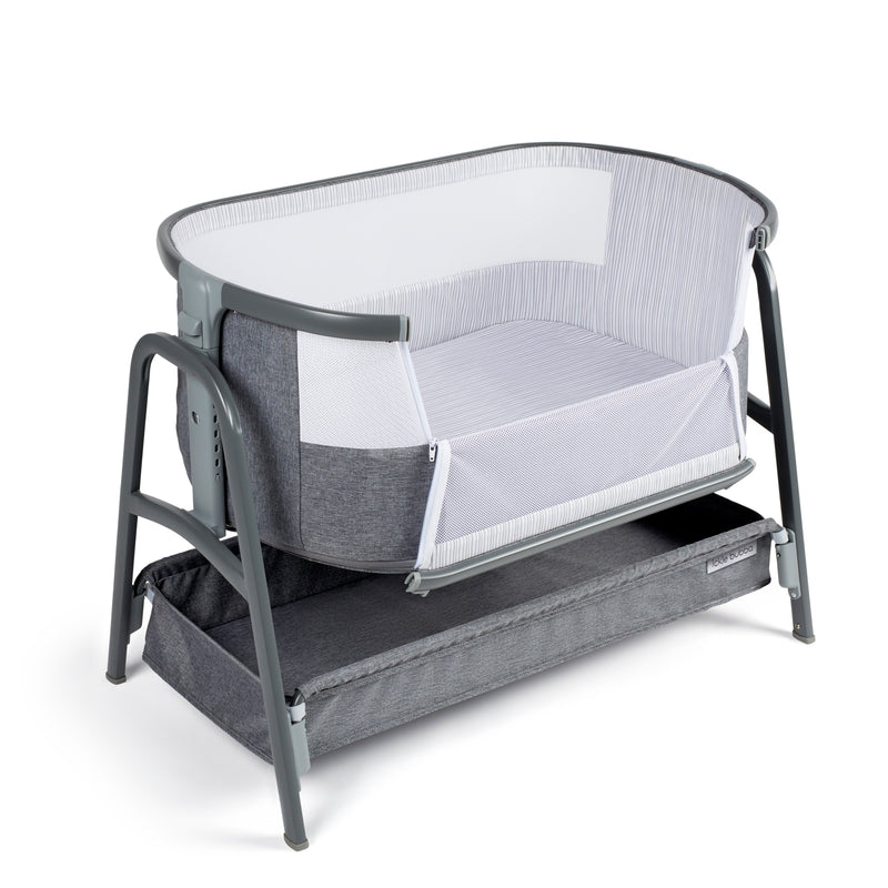 Ickle Bubba Bubba&Me Bedside Crib with the mesh window put down | Bedside & Folding Cribs | Co-sleepers | Nursery Furniture - Clair de Lune UK