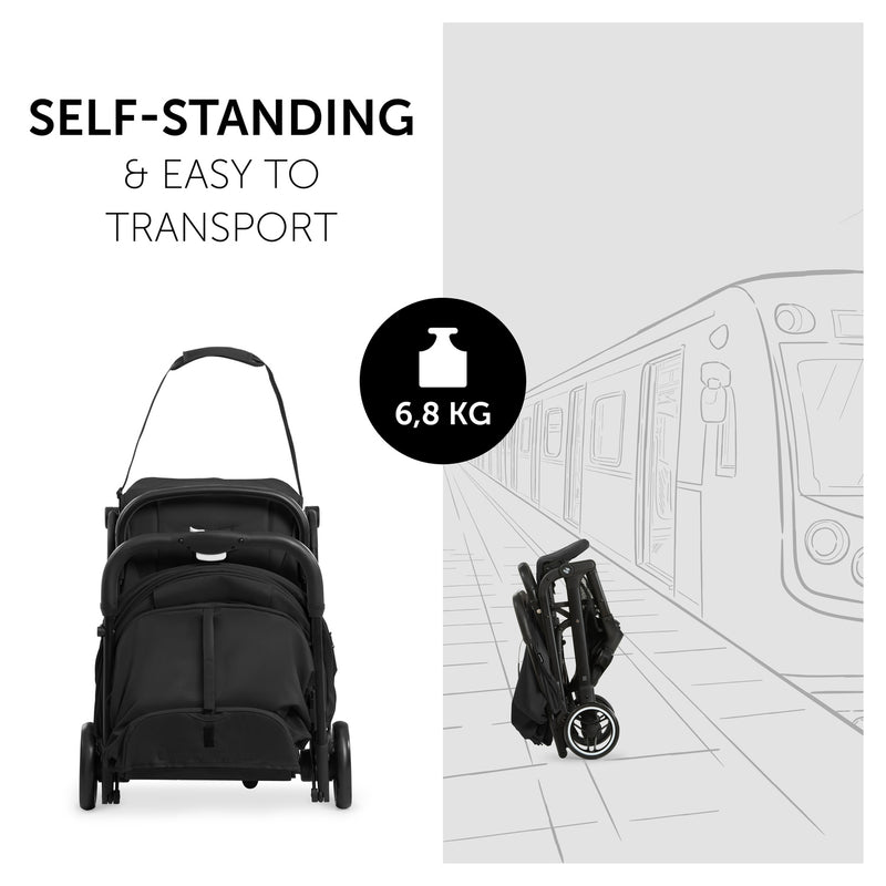 The compact feature of the Black Hauck Travel N Care Pushchair | Strollers | Pushchairs, Carrycots & Car Seats Baby | Travel Essentials - Clair de Lune UK