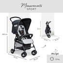The dimensions of the Mickey Stars Hauck Disney Sport Pushchair | Prams, Pushchairs & Travel Systems | Baby Travel Essentials - Clair de Lune UK