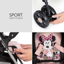 The safety features of the pink Minnie Sweetheart Hauck Disney Sport Pushchair | Prams, Pushchairs & Travel Systems | Baby Travel Essentials - Clair de Lune UK