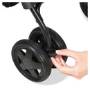 The sturdy wheel of the Cream Pooh Rainbow Hauck Disney Sport Pushchair | Prams, Pushchairs & Travel Systems | Baby Travel Essentials - Clair de Lune UK