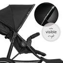 Reflective markings on the Hauck Runner 2 Pushchair for visibility at night | Baby Travel Essentials - Clair de Lune UK