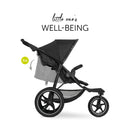 Reclining seat on the Hauck Runner 2 Pushchair | Baby Travel Essentials - Clair de Lune UK