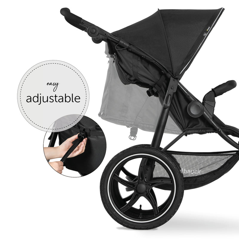The safe wheels of the Black Hauck Runner 2 Pushchair | Strollers | Pushchairs, Carrycots & Car Seats Baby | Travel Essentials - Clair de Lune UK