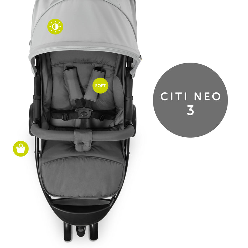 The large hood of the Hauck Citi Neo 3 Pushchair | Strollers, Pushchairs & Prams | Pushchairs, Carrycots & Car Seats Baby | Travel Essentials - Clair de Lune UK