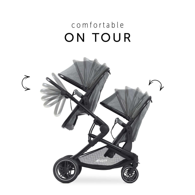 The lightweight Hauck Atlantic Twin Tandem Pushchair | Strollers, Pushchairs & Prams | Baby Travel Essentials - Clair de Lune UK
