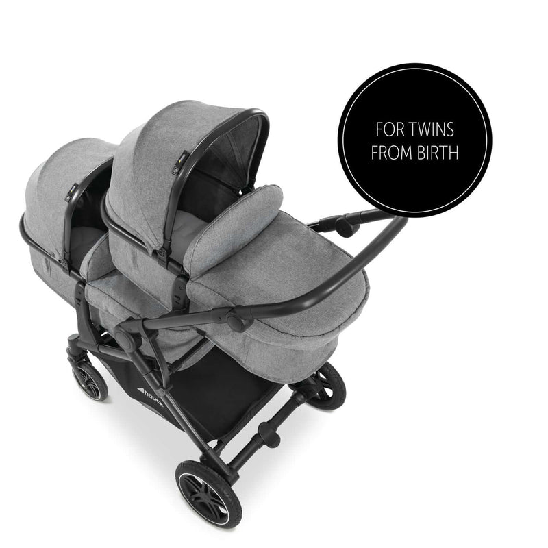 Hauck Atlantic Twin Tandem Pushchair for children at two different ages | Strollers, Pushchairs & Prams | Baby Travel Essentials - Clair de Lune UK