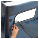 Mesh zip down side panel Dark Blue Hauck Play N Relax Center on a white background | Travel Cots & Folding Cribs - Clair de Lune UK