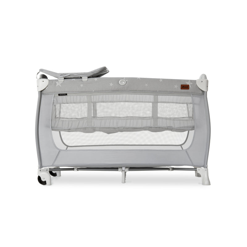 The front of the Grey Star Hauck Play N Relax Centre 4in1 Travel Cot | Travel Cots & Travel Bassinets | Cots, Cot Beds, Toddler & Kid Beds | Nursery Furniture - Clair de Lune UK
