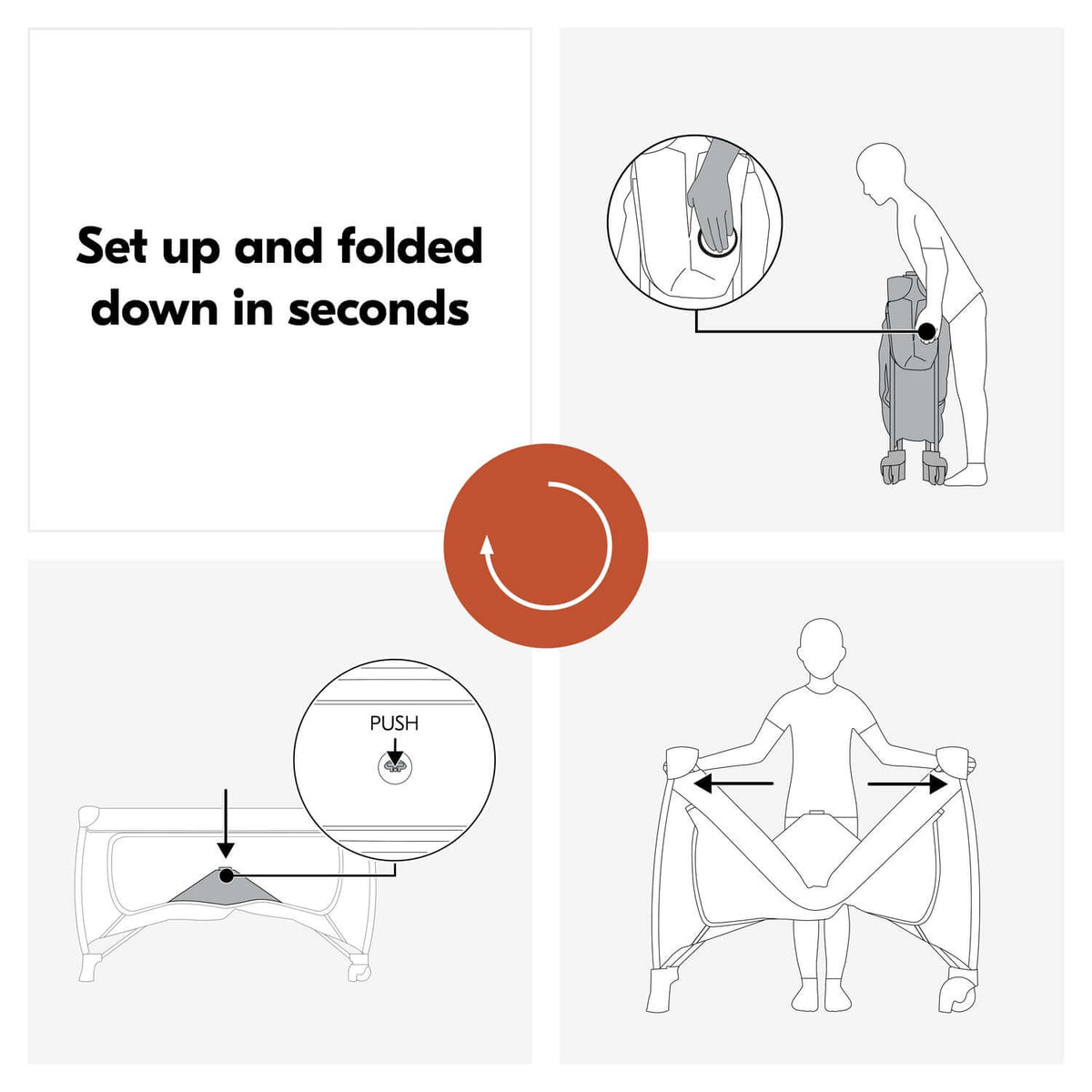 Hauck Sleep N Easyfold Travel Cot | Cribs & Travel Cots