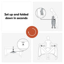 Hauck Sleep N Easyfold travel cot diagram of how to quickly and easily fold it down | Crib & Travel cots for baby and toddler - Clair de Lune UK