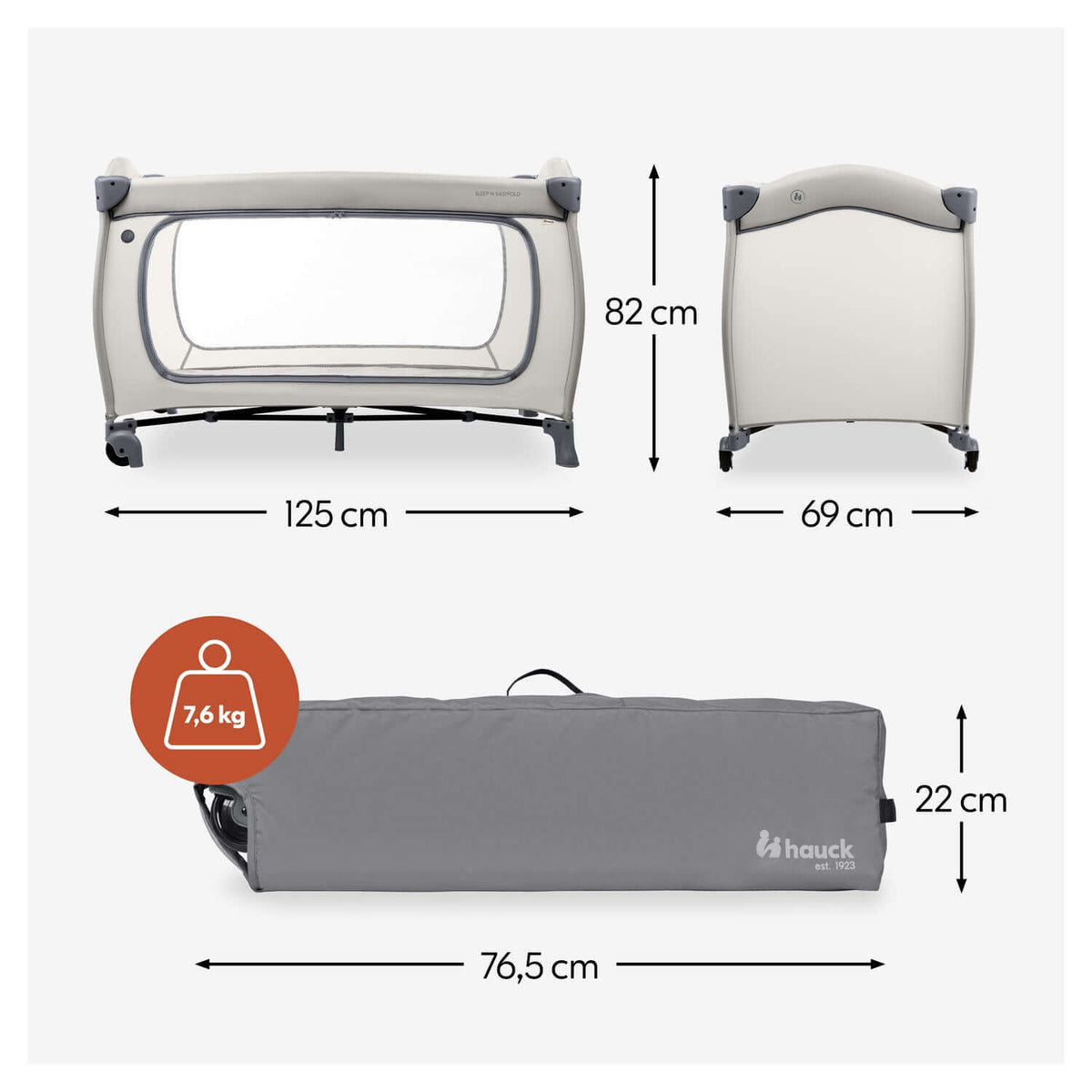 Hauck Sleep N Easyfold Travel Cot | Cribs & Travel Cots