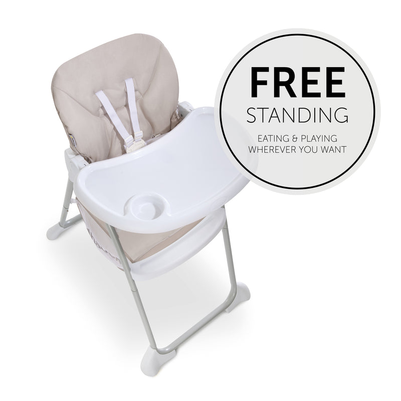 Beige Free standing Hauck Compact Sit N Fold High Chair | Highchairs | Feeding & Weaning - Clair de Lune UK
