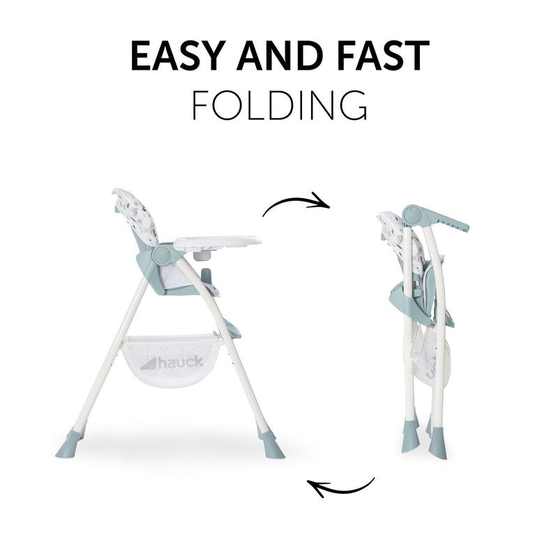 Easy and fast folding Space Hauck Compact Sit N Fold High Chair | Highchairs | Feeding & Weaning - Clair de Lune UK
