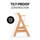 Tilt-proof Hauck Alpha+ Wooden Highchair adapts and changes depending on your childs life stage | Baby Highchairs, stools and seats - Clair de Lune UK