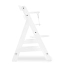 White Hauck Alpha+ Wooden Highchair  view in profile | Baby Highchairs, stools and seats - Clair de Lune UK