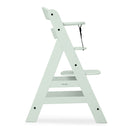 Mint Hauck Alpha+ Wooden Highchair view in profile | Baby Highchairs, stools and seats - Clair de Lune UK