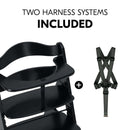 Black Hauck Alpha+ Wooden Highchair  2 safety harnesses | Baby Highchairs, stools and seats - Clair de Lune UK